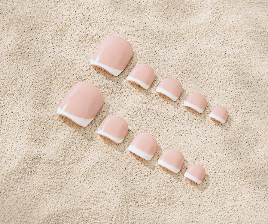 Press On Pedi French
